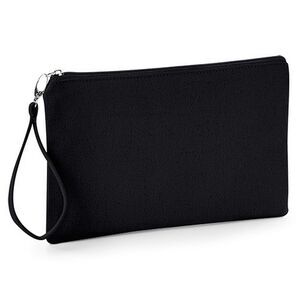 Westford Mill Canvas Wristlet Pouch / Black/Black